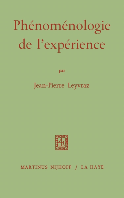 Phenomenologie de L'experience