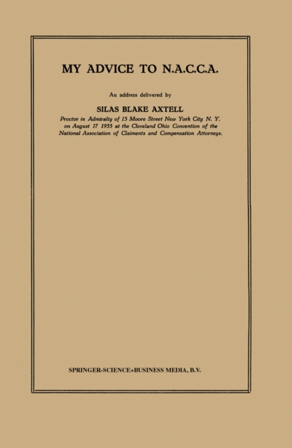 My Advice to N.a.c.c.a.