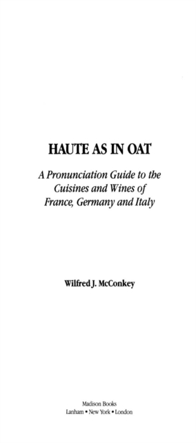 Haute as in Oat