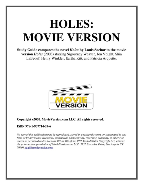 Study Guide to Holes: Movie Version