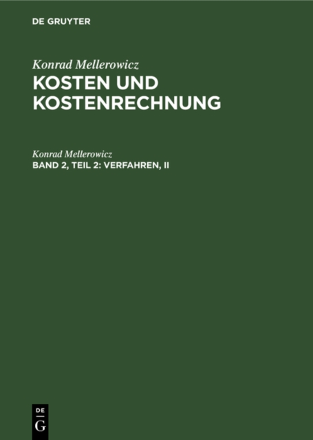 Verfahren, II