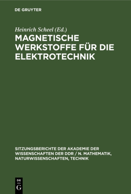 Magnetische Werkstoffe fur die Elektrotechnik