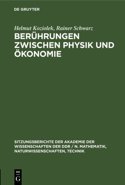 Beruhrungen zwischen Physik und Okonomie