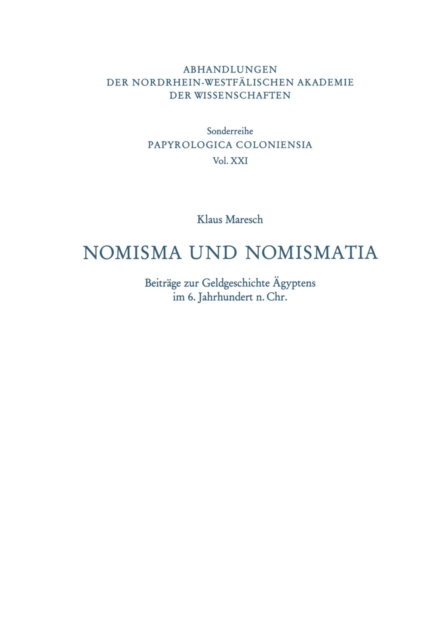 Nomisma und Nomismatia