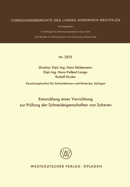 Entwicklung einer Vorrichtung zur Prüfung der Schneideigenschaften von Scheren