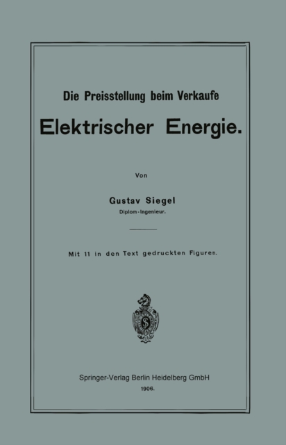 Die Preisstellung beim Verkaufe Elektrischer Energie