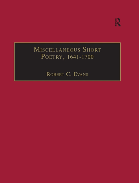 Miscellaneous Short Poetry, 1641-1700
