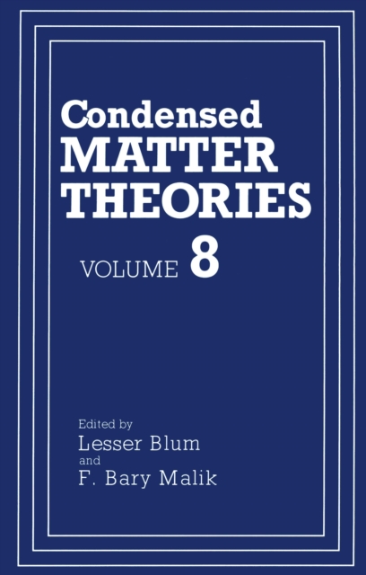 Condensed Matter Theories