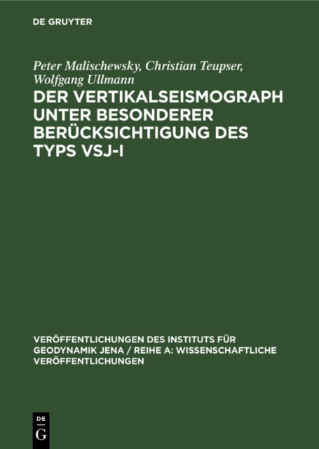 Vertikalseismograph unter besonderer Berucksichtigung des Typs VSJ-I