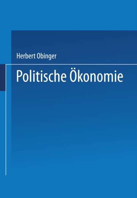 Politische Ökonomie