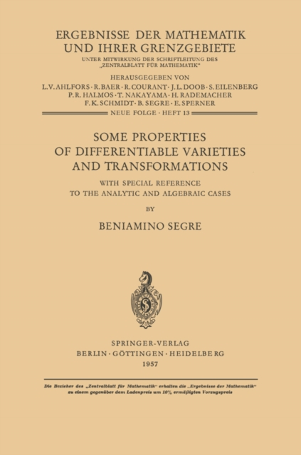Some Properties of Differentiable Varieties and Transformations