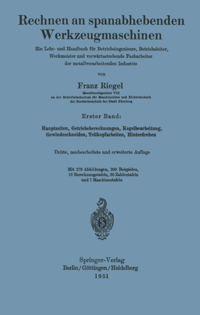 Rechnen an spanabhebenden Werkzeugmaschinen