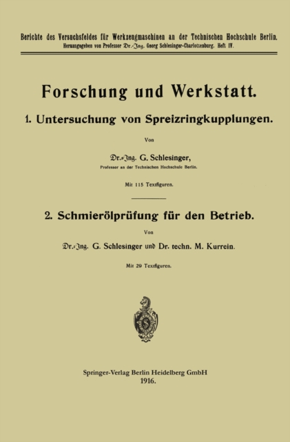 Forschung und Werkstatt