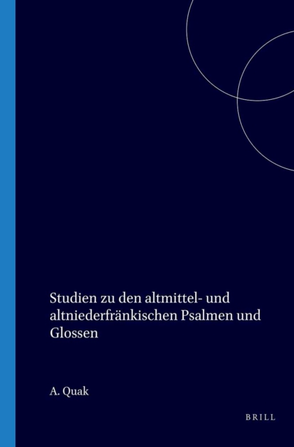 Studien zu den altmittel- und altniederfrankischen Psalmen und Glossen
