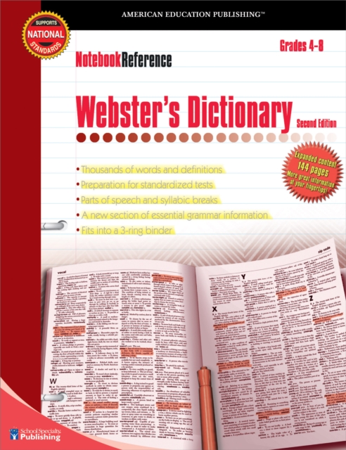 Webster's Dictionary, Grades 4 - 8