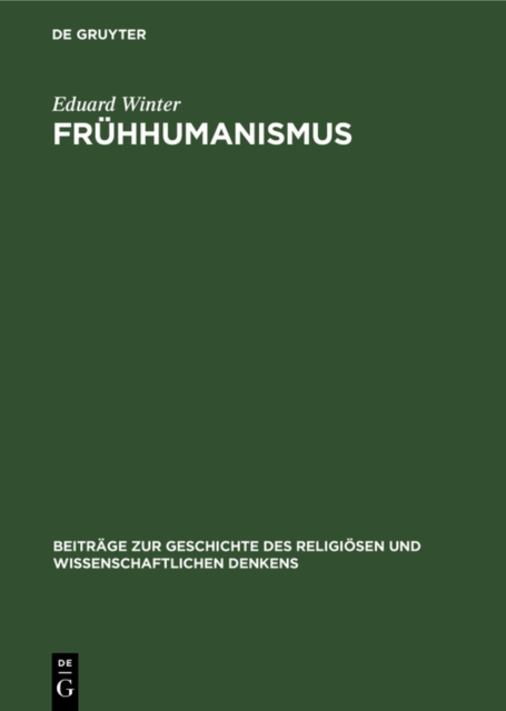 Fruhhumanismus