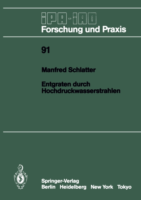 Entgraten durch Hochdruckwasserstrahlen