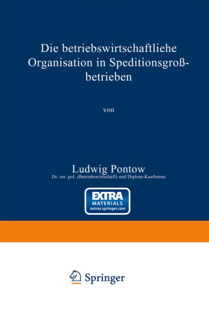 Die betriebswirtschaftliche Organisation in Speditionsgroßbetrieben