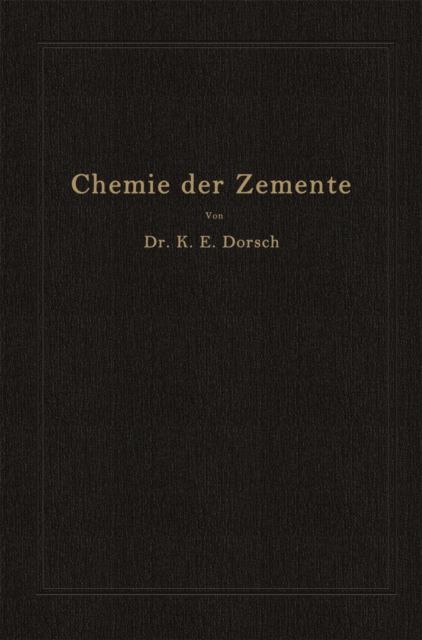 Chemie der Zemente (Chemie der hydraulischen Bindemittel)