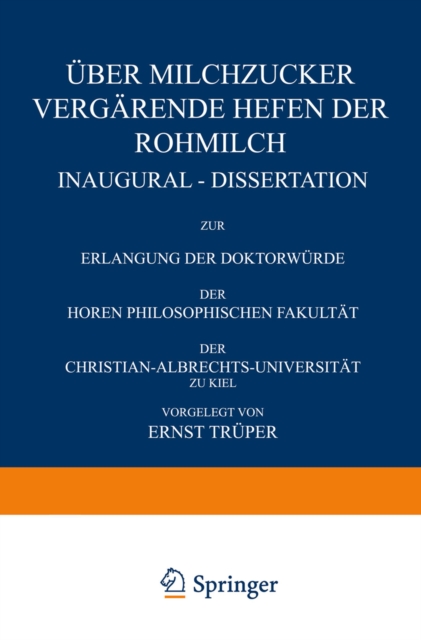 Über Milchzucker Vergärende Hefen der Rohmilch