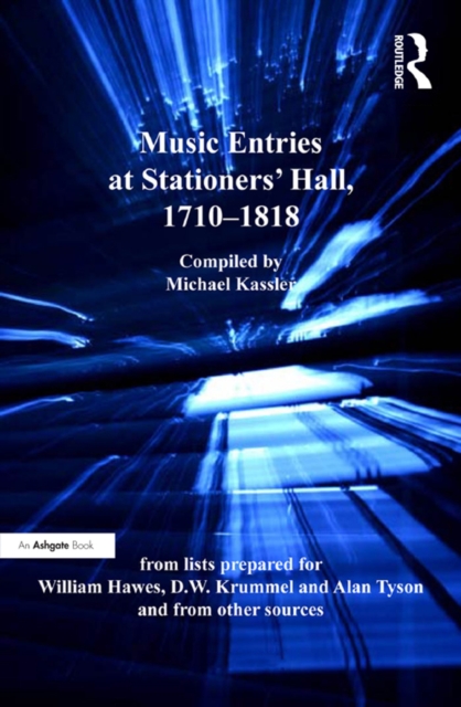 Music Entries at Stationers' Hall, 1710-1818