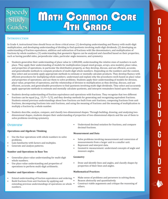 Math Common Core 4th Grade (Speedy Study Guide)