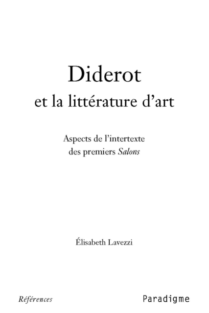 Diderot et la littérature d'art