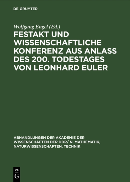 Festakt und Wissenschaftliche Konferenz aus Anla des 200. Todestages von Leonhard Euler
