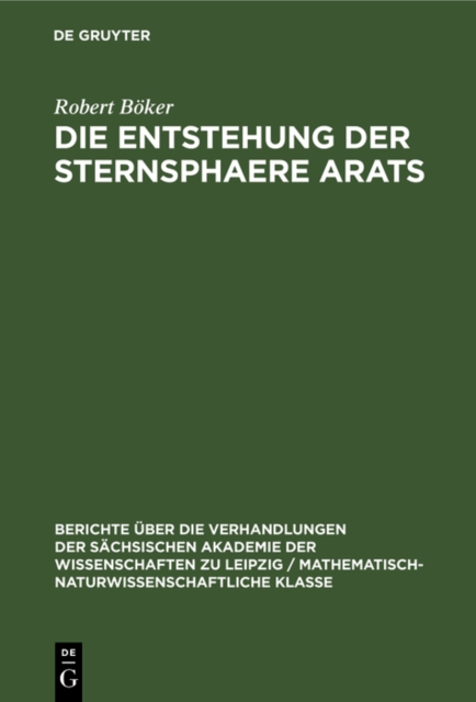 Die Entstehung der Sternsphaere Arats