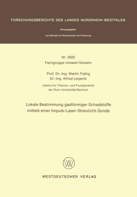 Lokale Bestimmung gasförmiger Schadstoffe mittels einer Impuls-Laser-Streulicht-Sonde