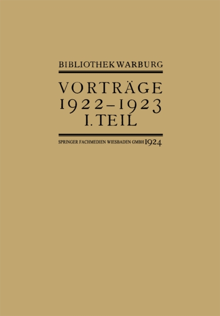 Vorträge der Bibliothek Warburg