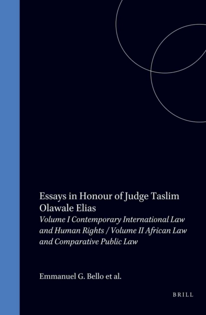 Essays in Honour of Judge Taslim Olawale Elias