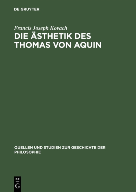 Die Ästhetik des Thomas von Aquin
