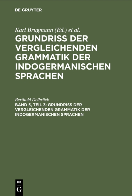 Vergleichende Syntax der indogermanische Sprachen, Teil 3