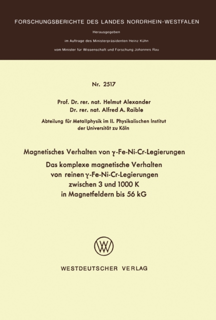 Magnetisches Verhalten von γ-Fe-Ni-Cr-Legierungen