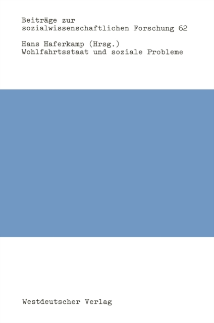 Wohlfahrtsstaat und soziale Probleme