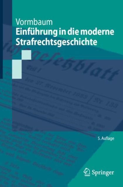 Einfuhrung in die moderne Strafrechtsgeschichte