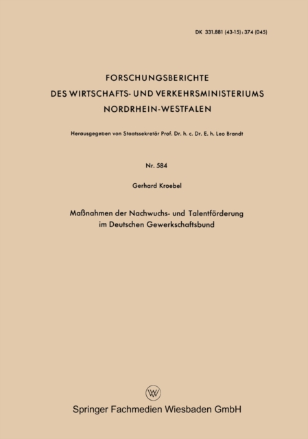 Maßnahmen der Nachwuchs- und Talentförderung im Deutschen Gewerkschaftsbund