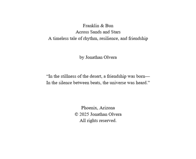 Franklin & Bun Across Sands and Stars