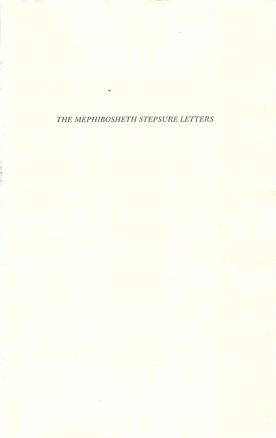Mephibosheth Stepsure Letters