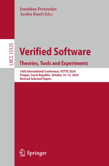 Verified Software. Theories, Tools and Experiments