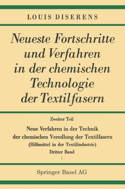 Neue Verfahren in der Technik der chemischen Veredlung der Textilfasern