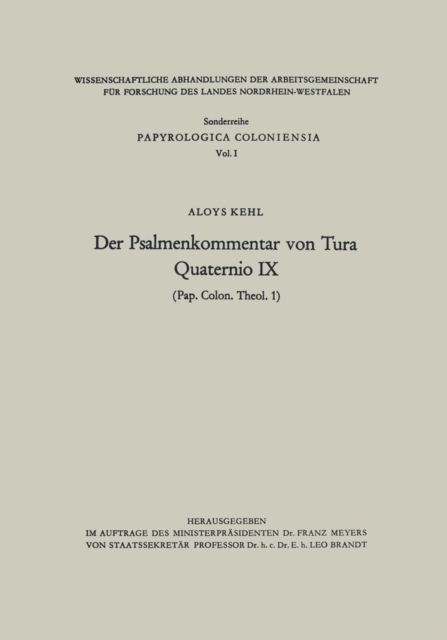 Der Psalmenkommentar von Tura