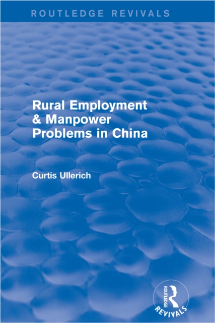 Rural Employment & manpower problems in China