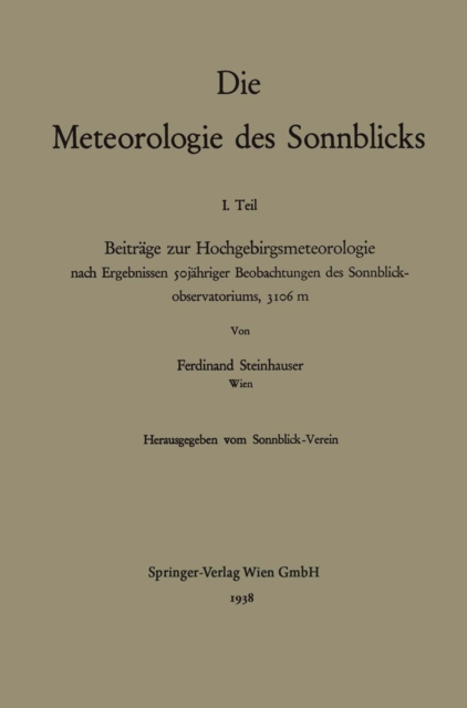 Die Meteorologie des Sonnblicks