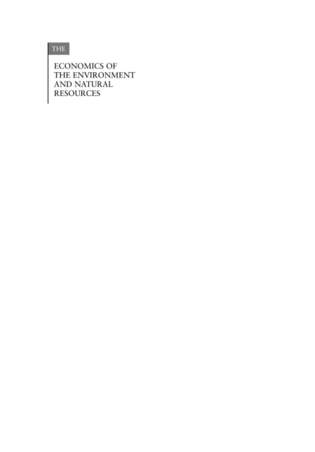Economics of the Environment and Natural Resources