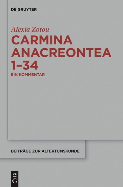 Carmina anacreontea 1-34