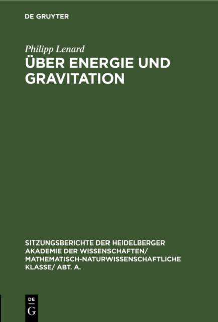 Über Energie und Gravitation