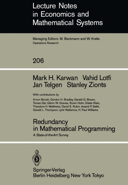 Redundancy in Mathematical Programming