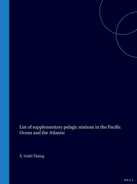 List of supplementary pelagic stations in the Pacific Ocean and the Atlantic